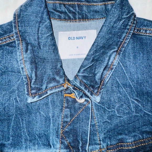 Old Navy Dark Blue Women's Denim Jacket - Picture 3 of 6